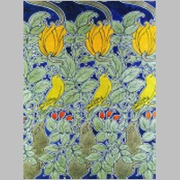 'Let us pray' textile design by C F A Voysey, produced in 1909..jpg